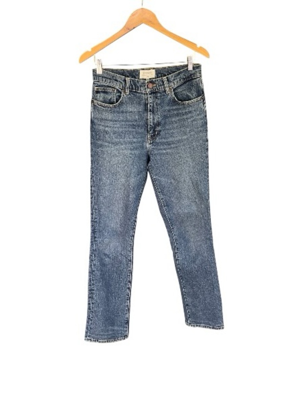 La Ligne Jeans Womens Straight/boot High Rise Blue Denim Cropped 27